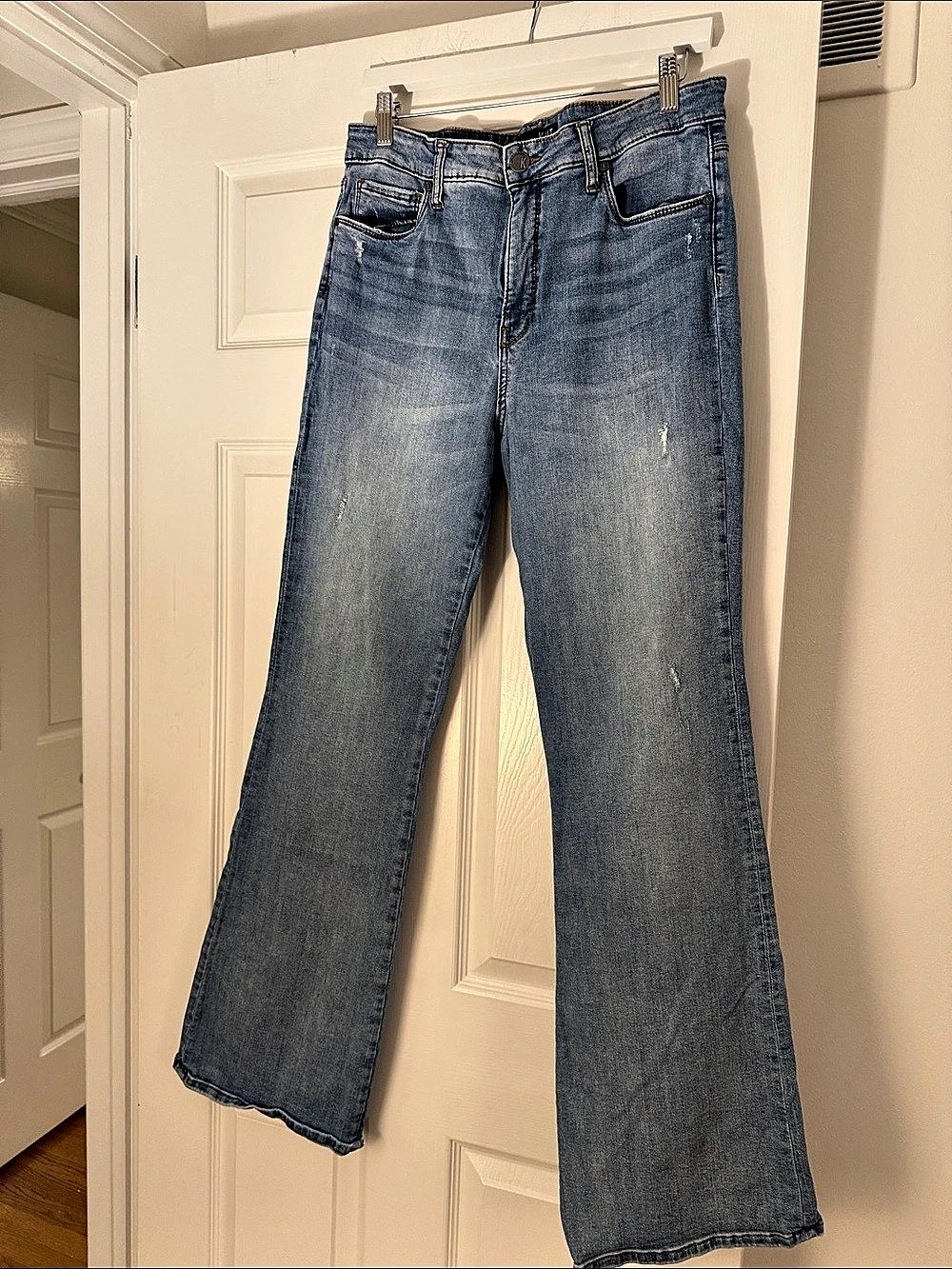 KUT Wide Leg Jeans in Blue Waist 12